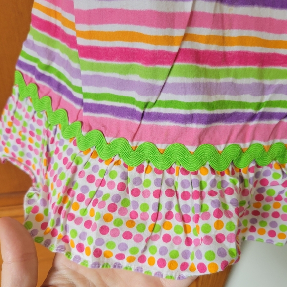 Spring Easter summer dress colorful stripe butterfly 6x - Picture 5 of 9